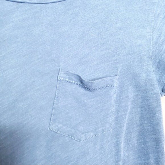 Madewell Blue Crew Neck Pocket T-Shirt XXS - Picture 4 of 8
